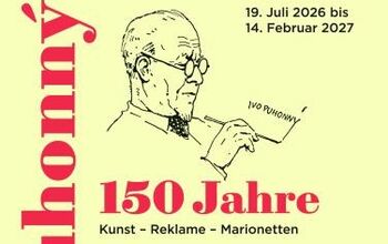 Plakat zur Ausstellung 150 Jahre Ivo Puhonny